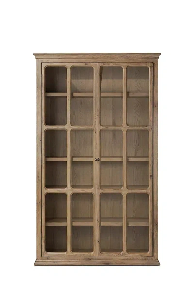 Anthropologie Dawes Oak Display Cabinet