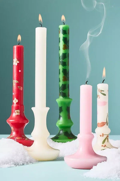 Anthropologie Decorative Shaped Wax Candle In Multi