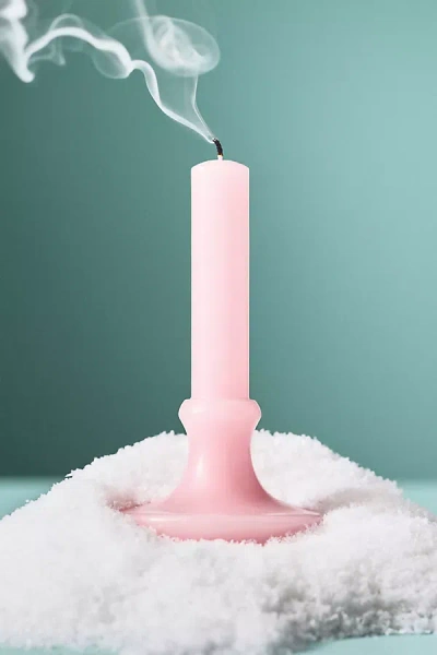 Anthropologie Decorative Shaped Wax Candle In Pink
