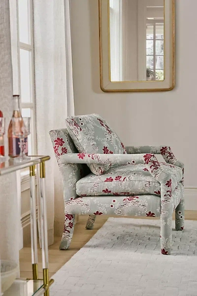 Anthropologie Delaney Dasha Jacquard Accent Chair In Gray