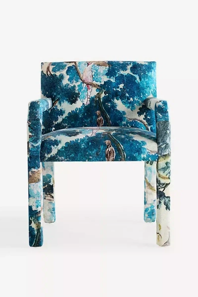 Anthropologie Delaney Judarn Dining Armchair In Blue