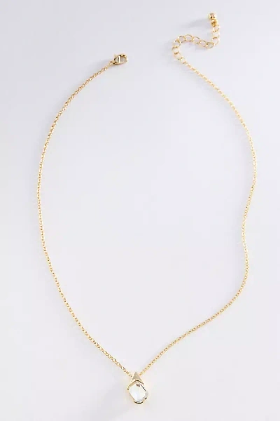 Anthropologie Delicate Bezel Necklace In Gold