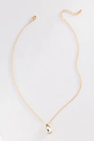 Anthropologie Delicate Bezel Necklace In Multi