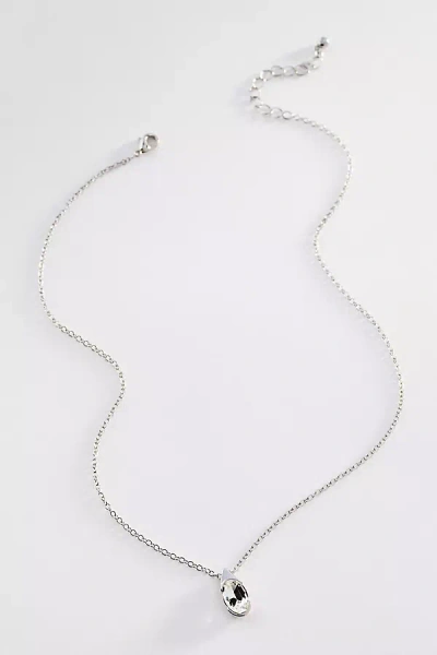 Anthropologie Delicate Bezel Necklace In Metallic