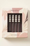 Anthropologie Delphine Pearl Cocktail Picks, Set Of 4 In White