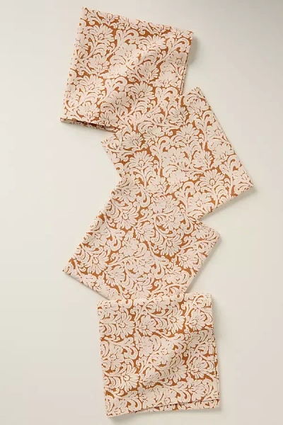 Anthropologie Demeter Embroidered Cotton Napkins, Set Of 4 In Multi