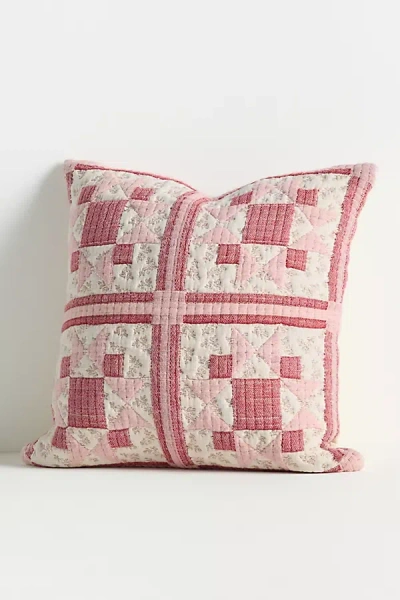 Anthropologie Demitria Cotton Jacquard Woven Pillow In Multi