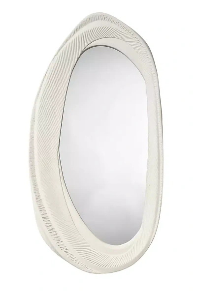 Anthropologie Denali Oval Wall Mirror In White