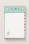 Anthropologie Dog Icon Fabric Bound Notepad In Green
