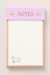 Anthropologie Dog Icon Fabric Bound Notepad In Pink