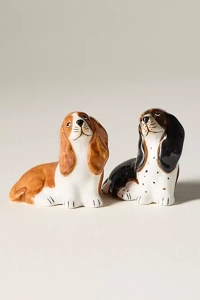 Anthropologie Dog Salt & Pepper Shakers In Multi