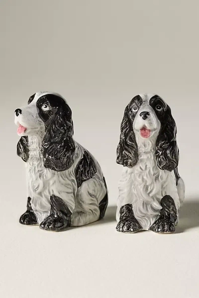 Anthropologie Dog Salt & Pepper Shakers In Multi