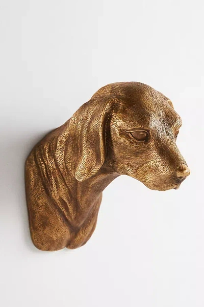 Anthropologie Dog Wall Bust In Brown