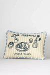 Anthropologie Dora Howarth Cotton Pillow In Blue