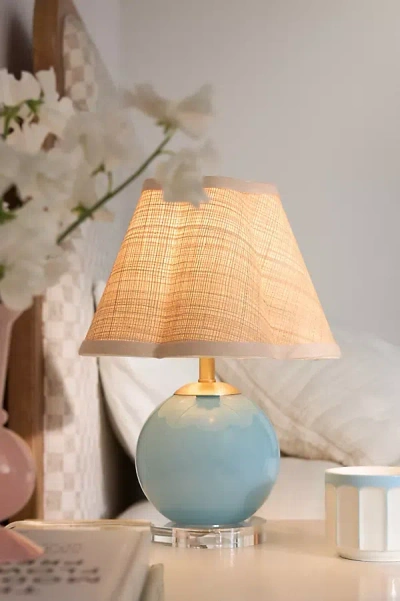 Anthropologie Dottie Blown Glass Table Lamp In Green
