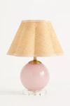 Anthropologie Dottie Blown Glass Table Lamp In Pink