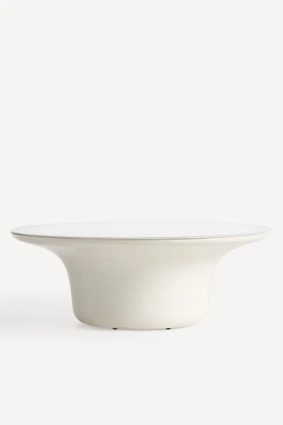 Anthropologie Dulce Round Outdoor Coffee Table In White