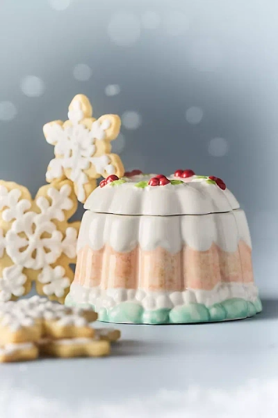 Anthropologie Dulce Gourmand Poundcake Ceramic Candle In Multi