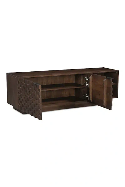 Anthropologie Easton Acacia Wood Media Cabinet In Brown