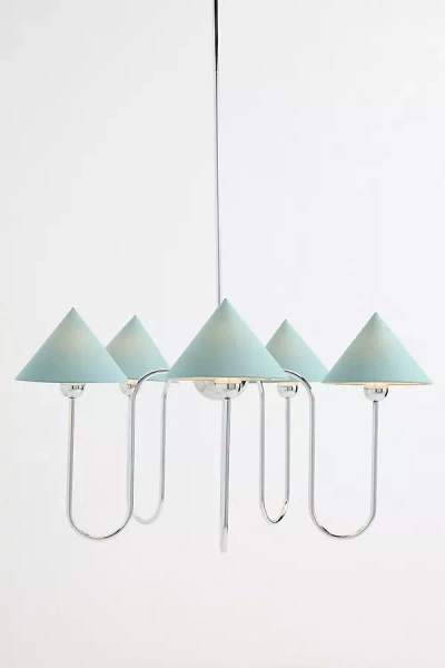 Anthropologie Edie Chrome Chandelier In Neutral