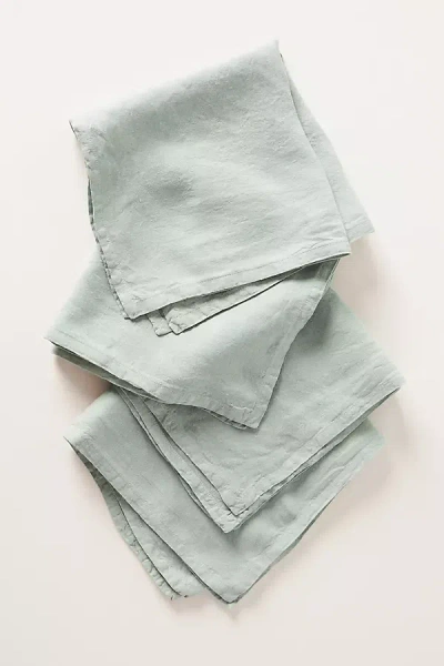 Anthropologie Set Of 4 Edison Linen Napkins