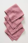 Anthropologie Set Of 4 Edison Linen Napkins