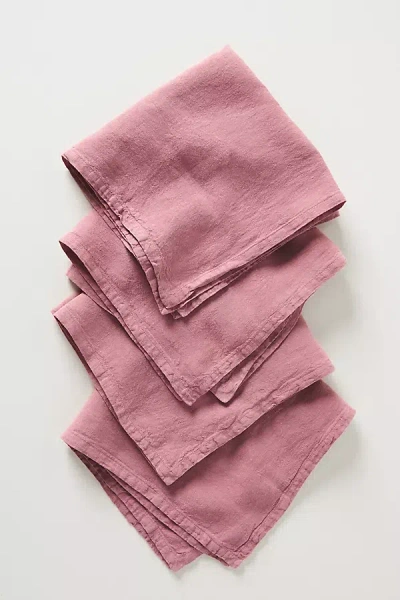 Anthropologie Set Of 4 Edison Linen Napkins