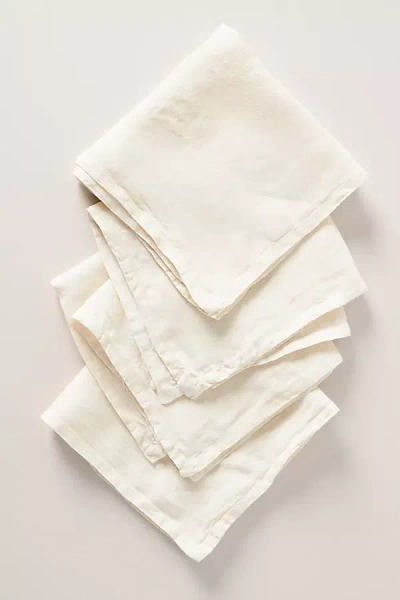 Anthropologie Set Of 4 Edison Linen Napkins