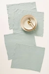 Anthropologie Set Of 4 Edison Linen Placemats In Mint