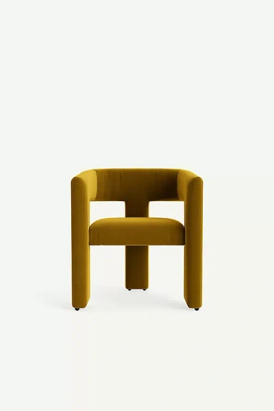 Anthropologie Effie Velvet Dining Chair In Brown
