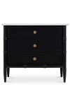 Anthropologie Eleanor Marble-top Nightstand In Black