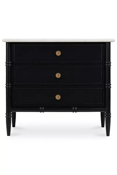 Anthropologie Eleanor Marble-top Nightstand In Black