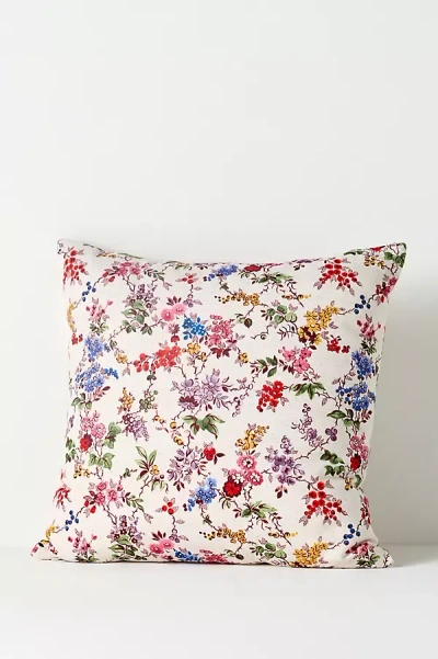 Anthropologie Elise Cotton Printed Floral Pillow In Multi