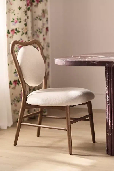 Anthropologie Ella Linen Dining Chair In Brown