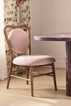 Anthropologie Ella Linen Dining Chair In Pink