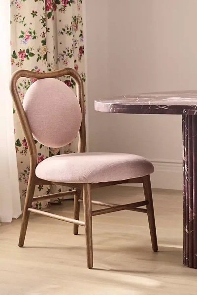 Anthropologie Ella Linen Dining Chair In Pink