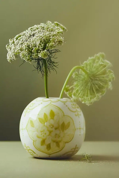 Anthropologie Elle Chinoiserie Floral Vase