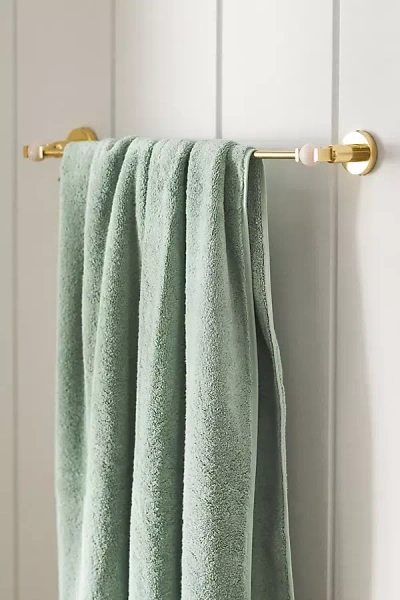Anthropologie Elodie Brass Towel Bar In Pink
