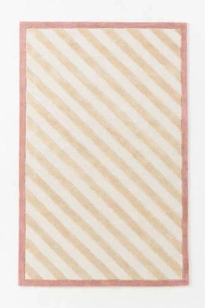 Anthropologie Elodie Tufted Wool-blend Striped Rug In Multi