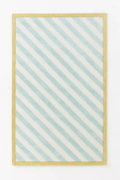 Anthropologie Elodie Tufted Wool-blend Striped Rug In Multi