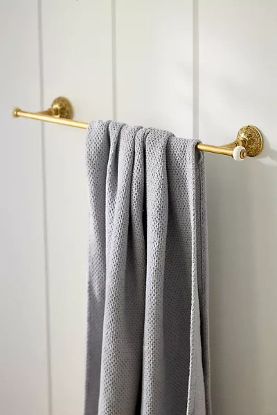 Anthropologie Eloise Brass Towel Bar In Gray