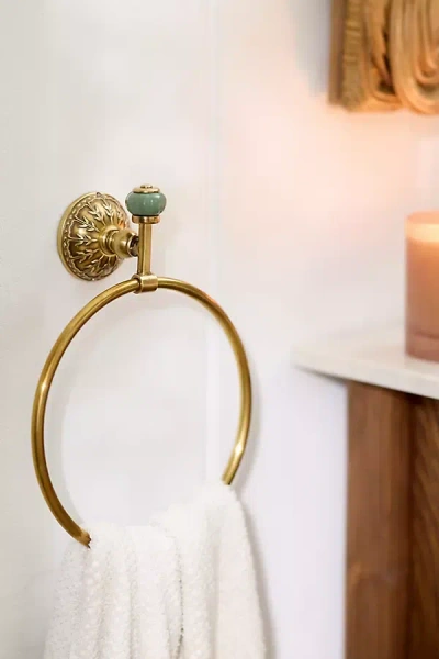 Anthropologie Eloise Brass Towel Ring In Gold