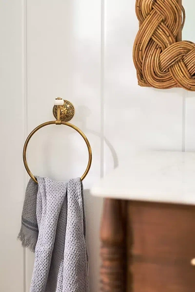 Anthropologie Eloise Brass Towel Ring In Gold