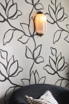 Anthropologie Eloise Glass Flush Sconce In Black