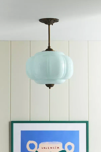Anthropologie Eloise Glass Semi-flush Mount In Blue