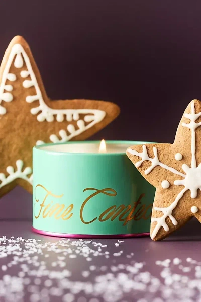 Anthropologie Eloise Gourmand Snowmint Tinned Candle In Green
