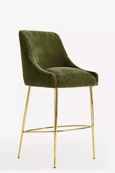 Anthropologie Elowen Bar Stool In Green