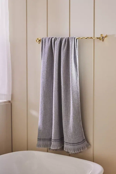 Anthropologie Elwood Mixed Metal Floral Towel Bar In Gold