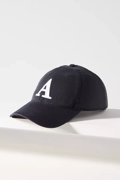 Anthropologie Embroidered A Baseball Cap In Blue