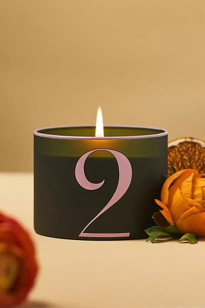 Anthropologie Emi Fruity Coconut & Amber Glass Number Candle